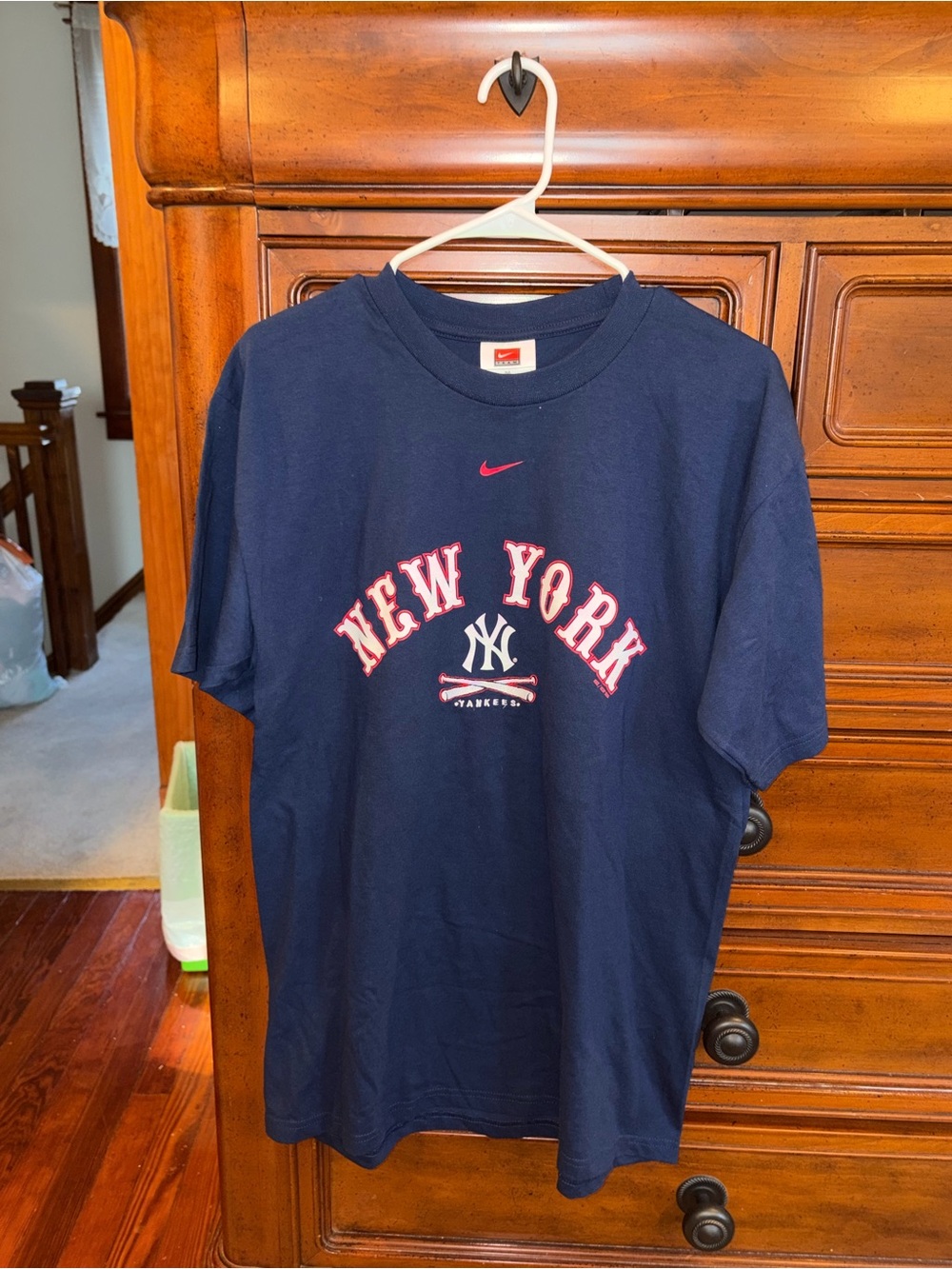 Vintage 2003 Nike Team New York Yankees T-Shirt Navy Medium NWT